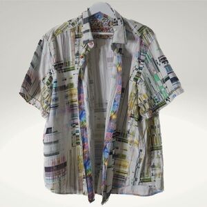 Robert Graham Paracels Classic Fit Shirt Abstract Artsy Festival Retro